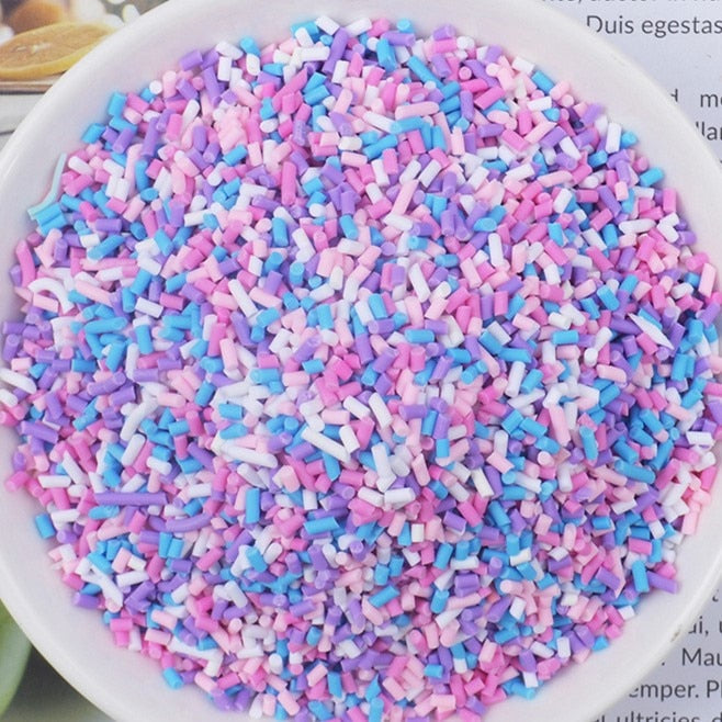 100g/Bag Slime Clay Sprinkles Filler Toys Accessories Candy Fake Cake Dessert Mud Decoration