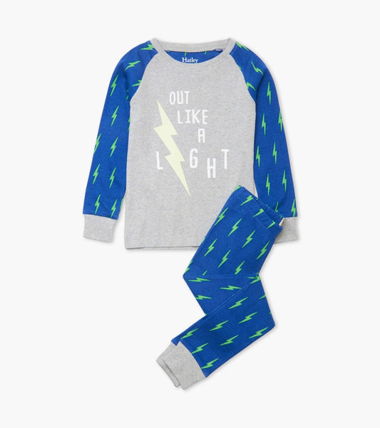 Hatley Lightning Bolts Raglan Pajama Set