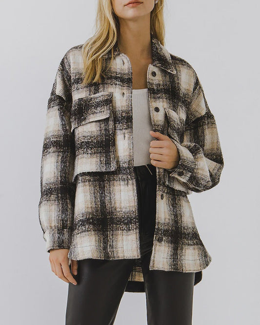 Plaid Oversized Shaket