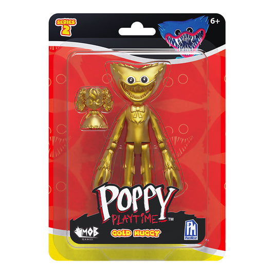 POPPY PLAYTIME - Gold Huggy Action Figure (5" Tall Posable Figure, Series 2)