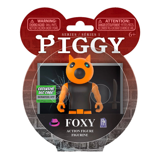 PIGGY - Foxy Action Figure (3.5" Buildable Toy, Series 1) [Includes DLC]