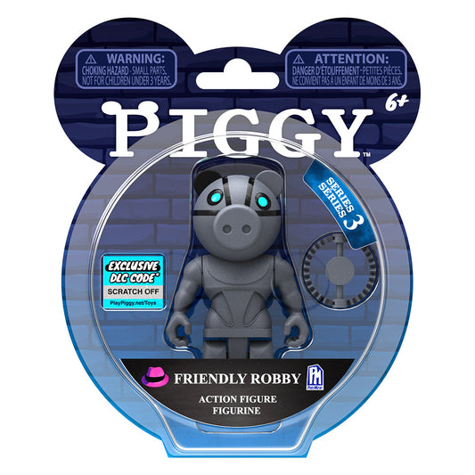 PIGGY - Friendly Robby Action Figure (3.5" Buildable Toy, Series 3) [Includes DLC]