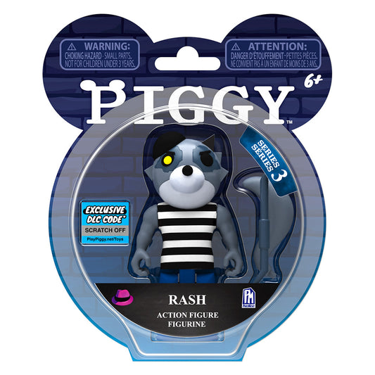PIGGY - Rash Action Figure (3.5" Buildable Toy w/ Accessory, Series 3) [Includes DLC]