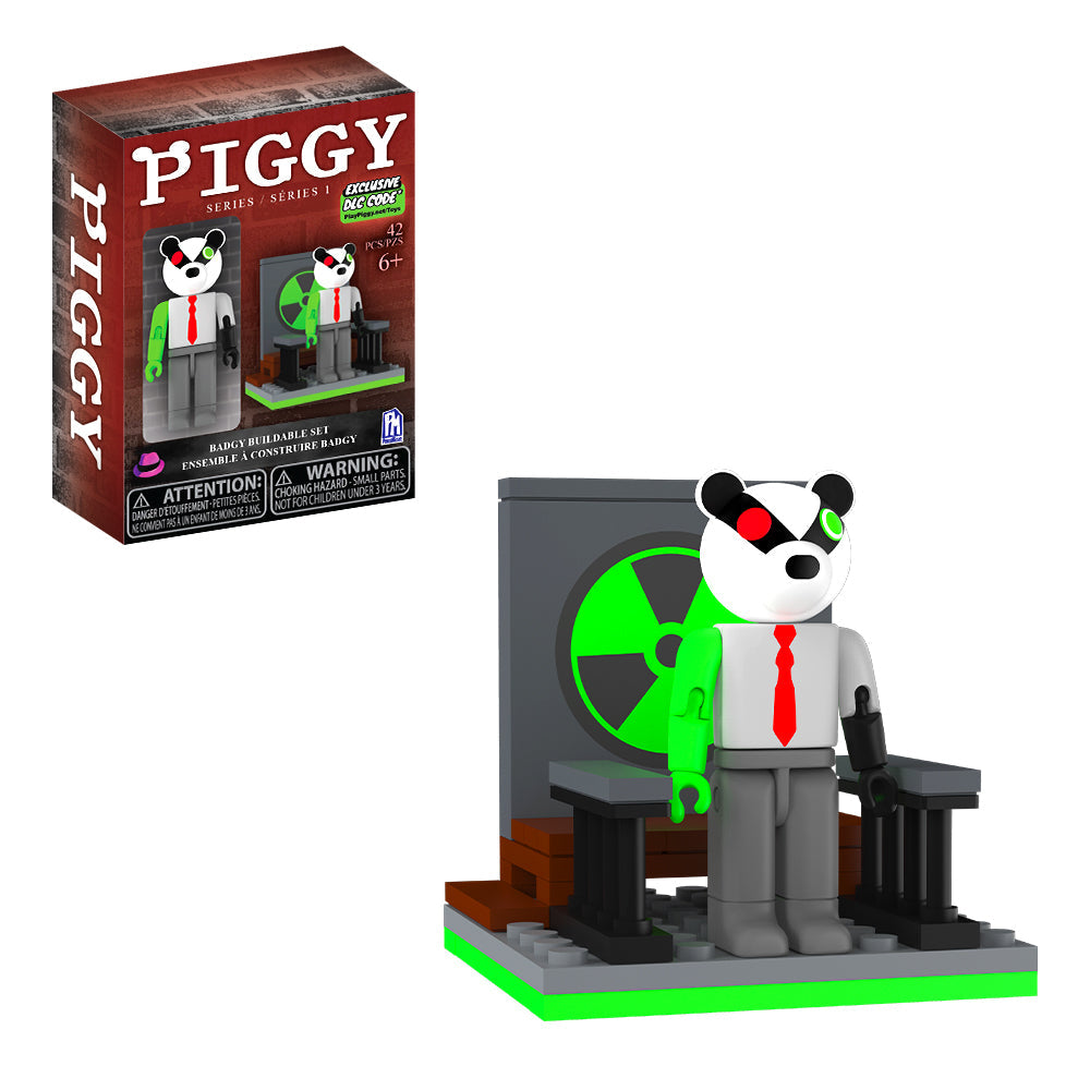 PIGGY - Badgey Single Figure Buildable Set (42 Pieces, Series 1) [Includes DLC]