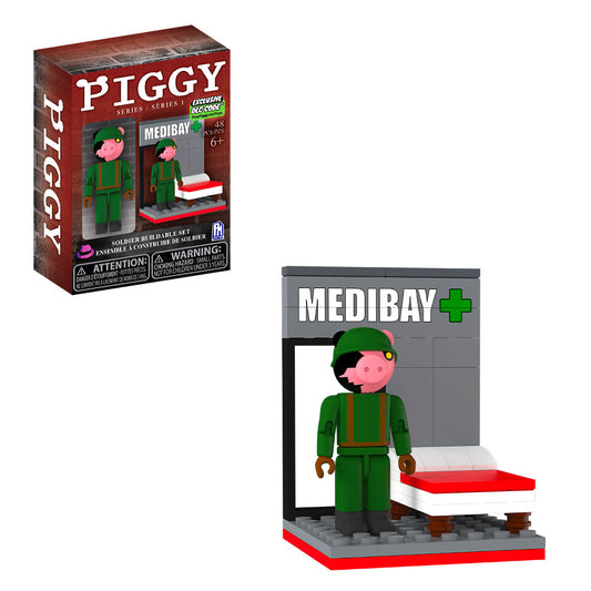 PIGGY - Soldier Single Figure Buildable Set (48 Pieces, Series 1) [Includes DLC]
